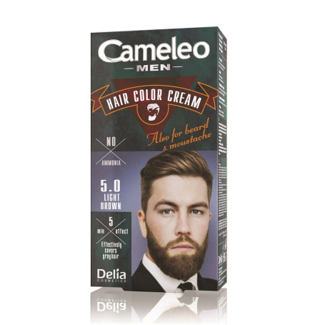 Men Hair Color Cream farba do włosów brody i wąsów 5.0 Light