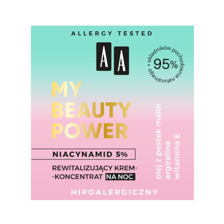 My Beauty Power Niacynamid 5% rewitalizujący krem-koncentrat na