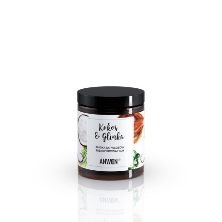 Maska do włosów niskoporowatych Kokos i Glinka 180ml