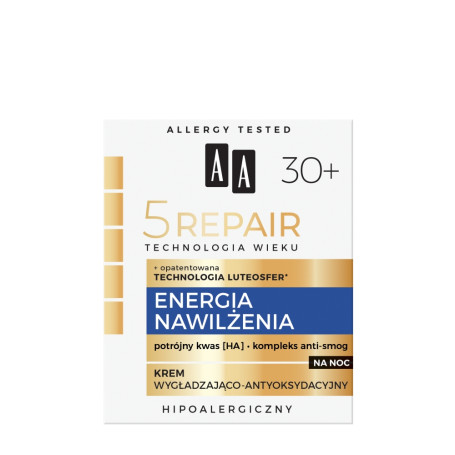 Technologia Wieku 5Repair 30+ Energia Nawilżenia nocny krem wyg