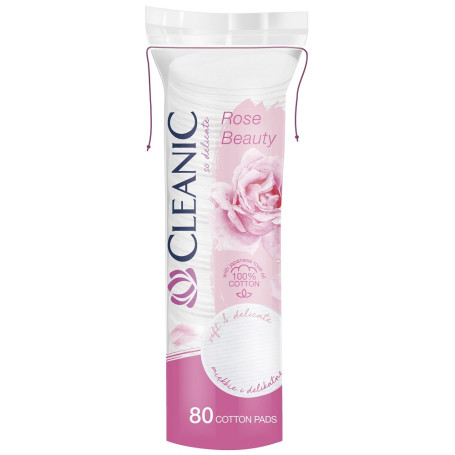 Rose Beauty płatki kosmetyczne okrągłe 80szt.