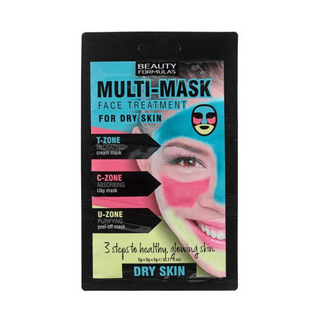 Multi Mask Face Treatment zabieg na twarz do cery suchej 3x5g