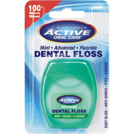 Dental Floss nić dentystyczna woskowana z fluorem Mint 100 metr
