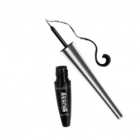 Glossy Eyeliner ultraczarny eyeliner do oczu o wysokim połysku 