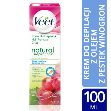 Veet krem do depilacji ciała z olejem z pestek winogron 100ml