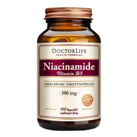 Niacinamide Vitamin B3 amid kwasu nikotynowego 500mg suplement d