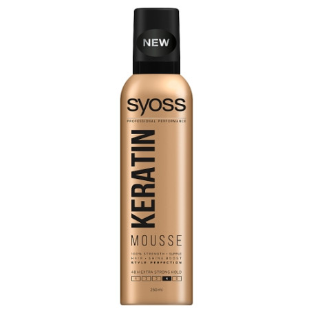 Keratin Mousse pianka do włosów Extra Strong 250ml