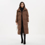 Malina Thick Loose Parkas Women Fashion Solid Covered Button Coats Women Elegant Tie Belt Long Cotton Jackets Female Ladies
