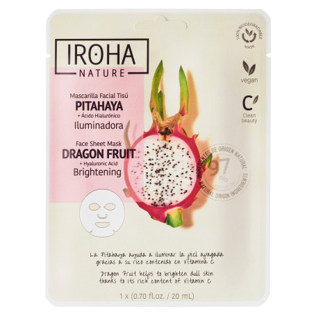 Brightening Face Sheet Mask Dragon Fruit + Hyaluronic Acid rozś