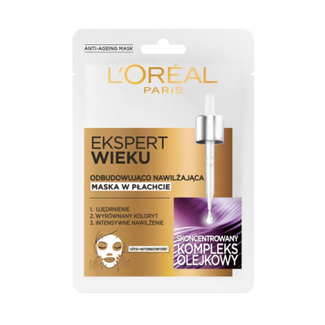 Ekspert Wieku 60+ odbudowująca maska w płachcie 30g