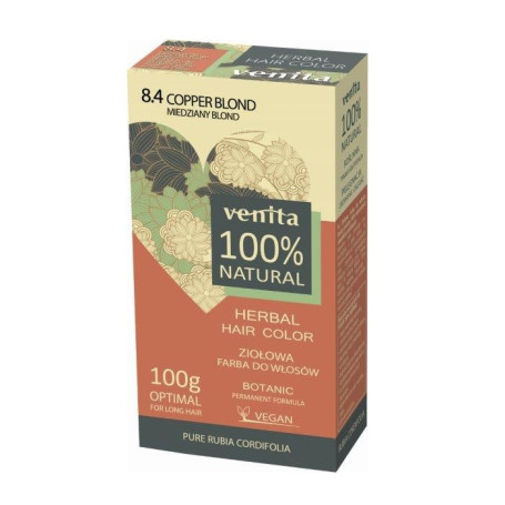 Herbal Hair Color ziołowa farba do włosów 8.4 Miedziany Blond