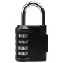 80*43*14mm Heavy Duty 4 Dial Digit Combination Lock Weatherproof Protection Security Padlock Outdoor Gym Safely Code Black