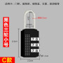 80*43*14mm Heavy Duty 4 Dial Digit Combination Lock Weatherproof Protection Security Padlock Outdoor Gym Safely Code Black