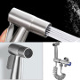 Toilet Sprayer Gun Stainless Steel Hand Bidet Faucet Bathroom Hand Shower Head Self Cleaning Bathroom Fixture