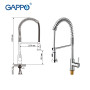 GAPPO Kitchen Faucet Deck Mounted Mixer Tap 360 Degree Rotation Stream Sprayer Nozzle Kitchen Sink Taps grifo cocina torneira