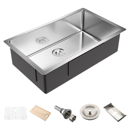 Kitchen Sink 304 Stainless Steel Sinks Washing Basin Home Handmade Wash Basin Kitchen Accessories