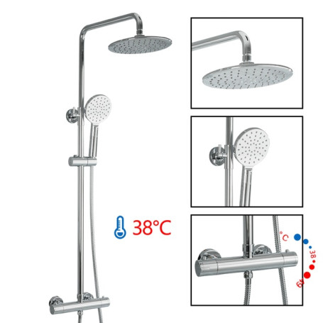 GAPPO thermostatic Shower System shower set rainfall faucet hot and cold black Shower faucet Bathtub thermostatic shower mixer
