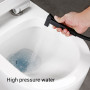 Bagnolux Mate Black  Toilet Hand Held Bidet Sprayer Kit with Hose and Holder Wall Mounted Hot & Cold Mixed Type Bathroom Faucet