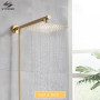 Gold/Black/Chrome Bathroom Top Rainfall Shower Head 10/12" Shower Sprayer W/ Shower Arm Shower Hose Wall Mount Stainless Steel