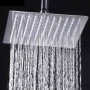 Free Shipping Chrome Wall Mounted Ultrathin Square 8" Shower Head + Brass Shower Arm + 150cm Srainless Steel Shower Hose