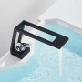 Quyanre Matte Black Basin Faucets Waterfall Basin Mixer Tap Brass Washbasin Faucet Single Handle Hot Cold Mixer Water Crane Tap