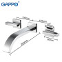 GAPPO Wash Basin Bathroom Faucet Hot & Cold Water Wall Mount Mixer Sink Tap Swivel Spout Bath Mixer Crane Basin Faucet Water
