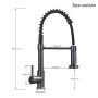 Silver Gray Kitchen Sink Faucet One Handle Spring Hot and Cold Water Tap Deck Mounted Bathroom Matte black Kitchen Crane