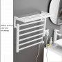 Black White Electric Heated Towel Rack Warmer Electric Towel Rack Electric Towel Warmer Temperature & Time Control