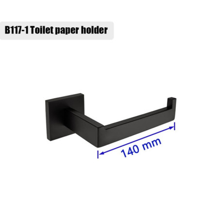 Matte Black Bathroom Hardware 304 Stainless Steel Towel Rack Toilet Paper Holder Liquid Soap Holder Towel Bar Toilet Accessories