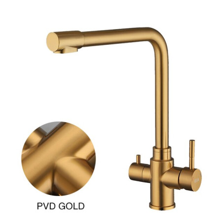 ULA Kitchen Filter Faucet Deck Mounted Black Kitchen Mixer 360 Rotate Drinking Sink Tap Water Purification Tap Crane For Kitchen