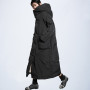 Windproof Loose Parkas Female Stylish Warm Black Jackets Lady Long Sleeve Coats Outerwear