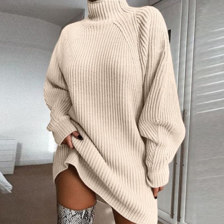 Christmas Sweater Women Clothing Pullovers Winter Clothes Dress Long Sleeve Streetwear Turtleneck Plus Size Fashion Oversized