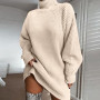 Christmas Sweater Women Clothing Pullovers Winter Clothes Dress Long Sleeve Streetwear Turtleneck Plus Size Fashion Oversized