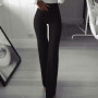 Women Fashion Trousers Autumn New Multi Colors Slim Trumpet Trendy Pants Ladies Commuter Slimming Stretch Wide Leg Pants