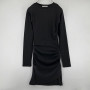 Temperament slim-fit all-in-one long-sleeved women's dress female breast display sexy bag hip inside a bottoming skirt winter