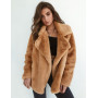 Fur faux Long sleeve jackets for women 2022 Winter fashion mid-length turn-down office ladies jacket suit collar warm overcoat