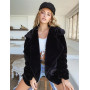 Fur faux Long sleeve jackets for women 2022 Winter fashion mid-length turn-down office ladies jacket suit collar warm overcoat