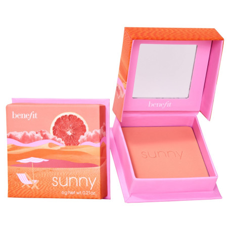 Sunny Warm Coral Blush miękki róż w pudrze 6g