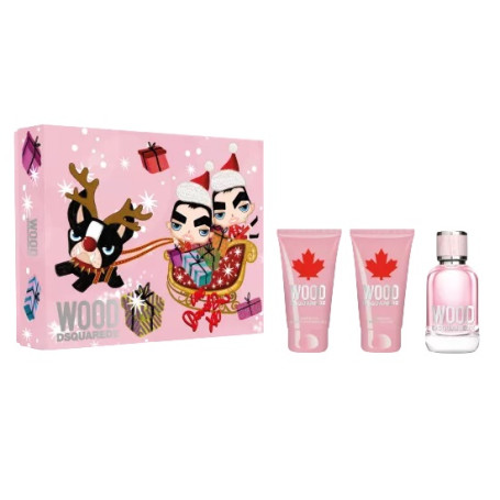 Wood Pour Femme zestaw woda toaletowa spray 50ml + balsam do cia
