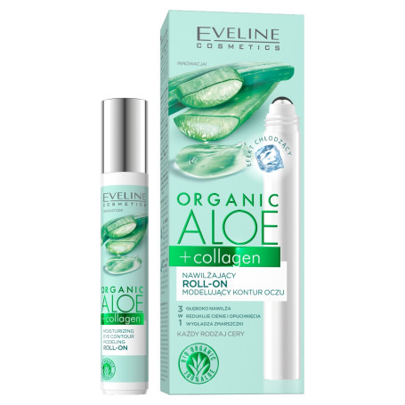 Organic Aloe + Collagen nawilżający roll-on modelujący kontur
