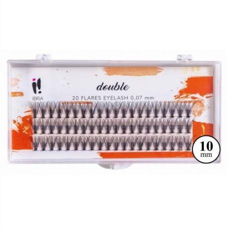 Kępki sztucznych rzęs Double Knot-Free 20 D-10mm 60szt