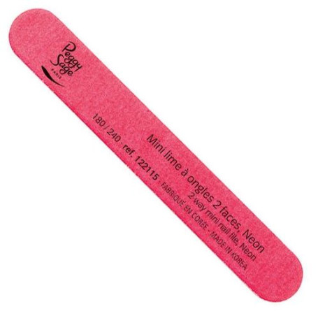 2-Way Mini Nail File pilnik do paznokci dwustronny 180/240 róż
