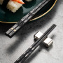 5 Pairs Japanese Chinese chopsticks Sushi Sticks Reusable Metal Korean Chopsticks Set Healthy Alloy Tableware Palillos Chinos