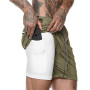 2021 Camo Running Shorts Men 2 In 1 Double-deck Quick Dry GYM Sport Shorts Fitness Jogging Workout Shorts Men Sports Short Pants