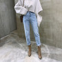 2022 Fashion Slim Women Jeans Loose High Waist Spring Summer Streetwear Denim Pants Vaqueros Mujer Straight Pant N0020