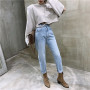 2022 Fashion Slim Women Jeans Loose High Waist Spring Summer Streetwear Denim Pants Vaqueros Mujer Straight Pant N0020