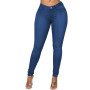 Tight Women Jeans Casual High Waist Button Pocket Denim Pencil Pants Female Long Denim Vintage Trousers QYJN01