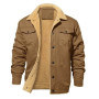 Men Coat Popular Autumn Winter Long Sleeve Turndown Collar Buttons Windbreaker Coat Streetwear Men Jacket Men Outerwear