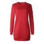 2021 Autumn Winter Thicken Straight Sweatshirt Dress Casual Long Sleeve O Neck Pullover Vestidos Women's Dress