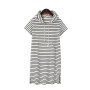Hoodie Striped Dress Casual Sweatshirt Front Pocket Women Dress Short Sleeve 5XL Fasion Wear Summer